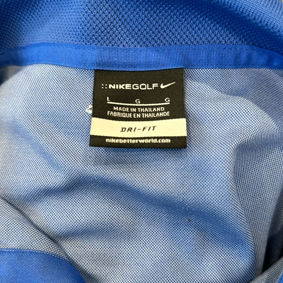 Nike Blue Dri Fit Polo Golf Shirt Size L - Picture 3 of 3